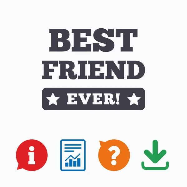 Best friend ever sign — 图库矢量图片