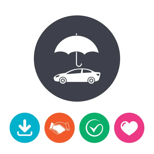 Icône de signe d'assurance automobile . — Image vectorielle