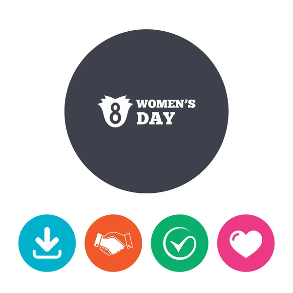 8 de marzo Señalización del Día de la Mujer — Vector de stock