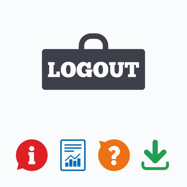 Logout sign icon. Log out symbol. Lock. — Stock Vector