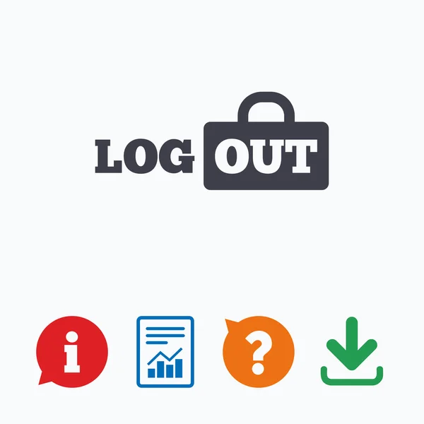 Logout teken pictogram. Log uit symbool. vergrendelen. — Stockvector