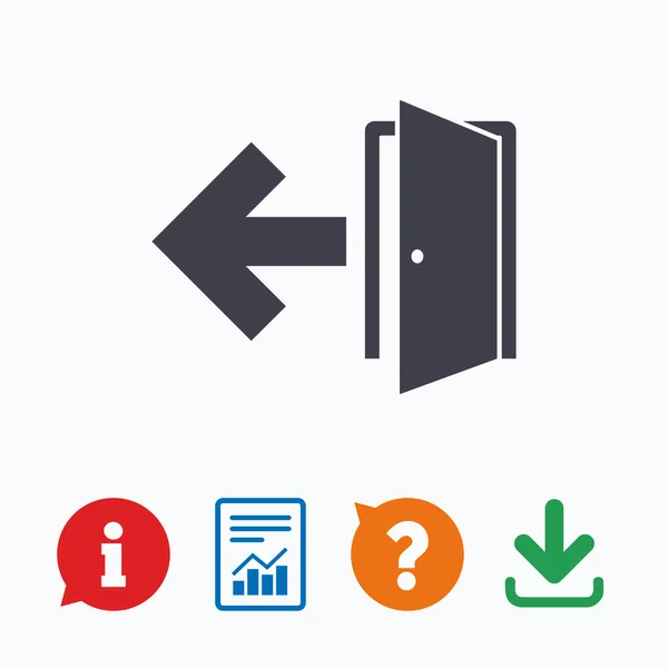 Ícone de sinal de saída de emergência . —  Vetores de Stock