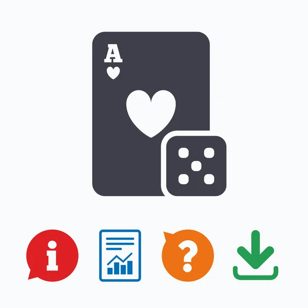 Icono de signo de Casino . — Vector de stock