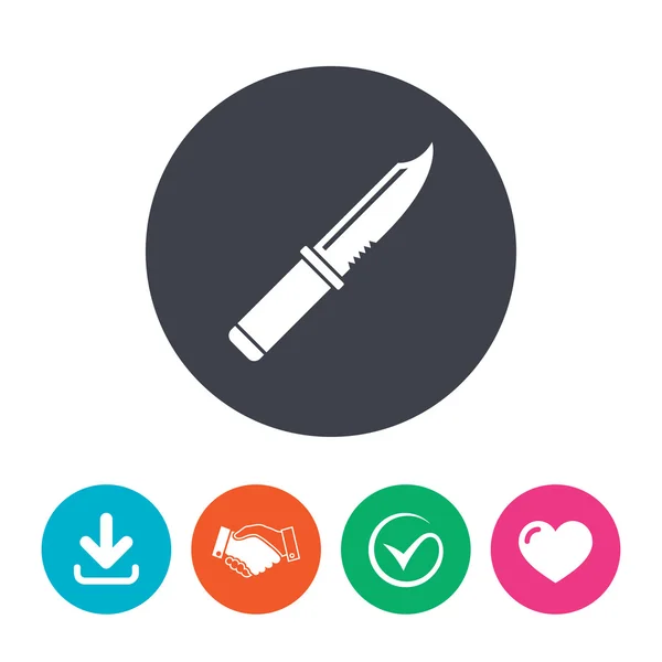 Icono de signo de cuchillo . — Vector de stock