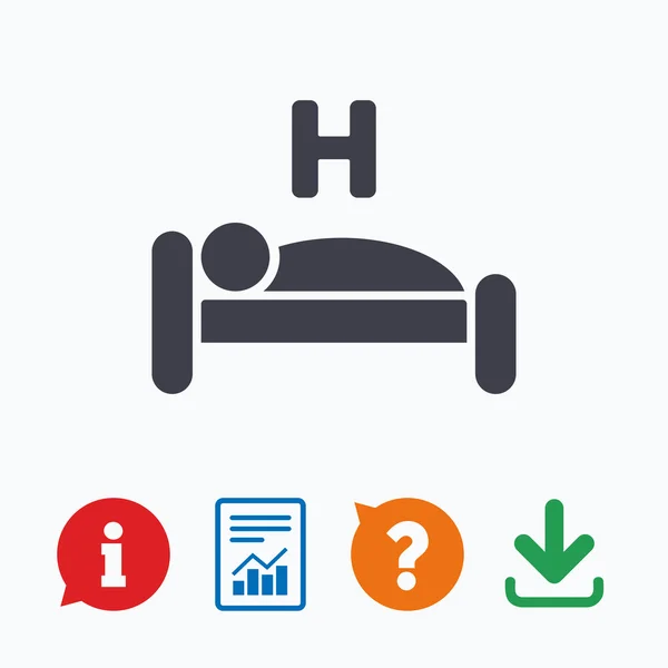 Hotelschild-Symbol. — Stockvektor