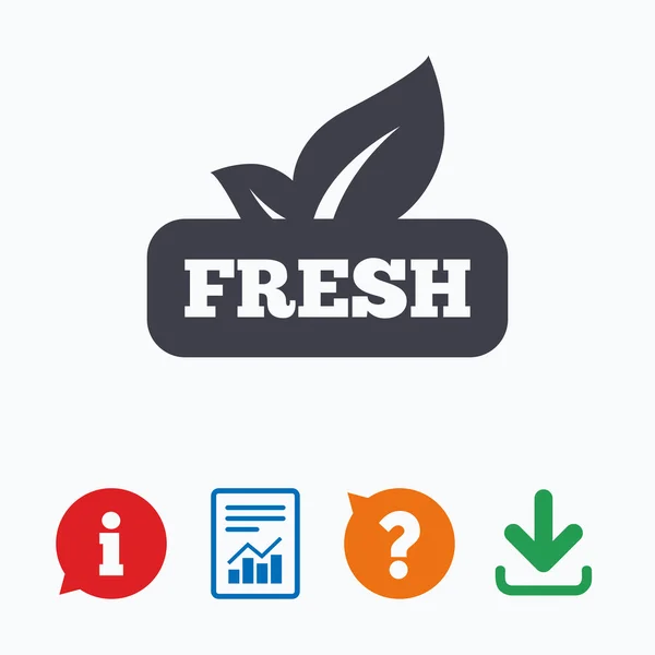 Fresh product sign icon. — Stock Vector