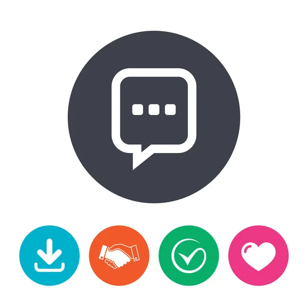 Signo de chat icono . — Vector de stock