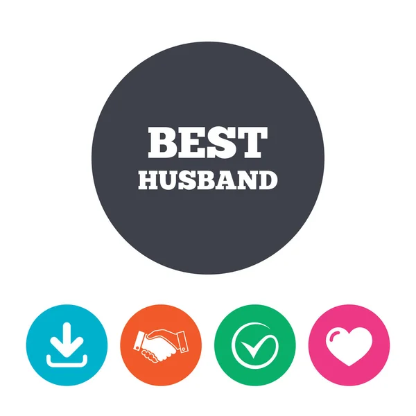 Best husband sign icon. — Stock Vector