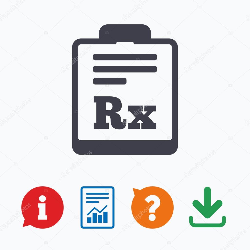 Medical prescription Rx sign