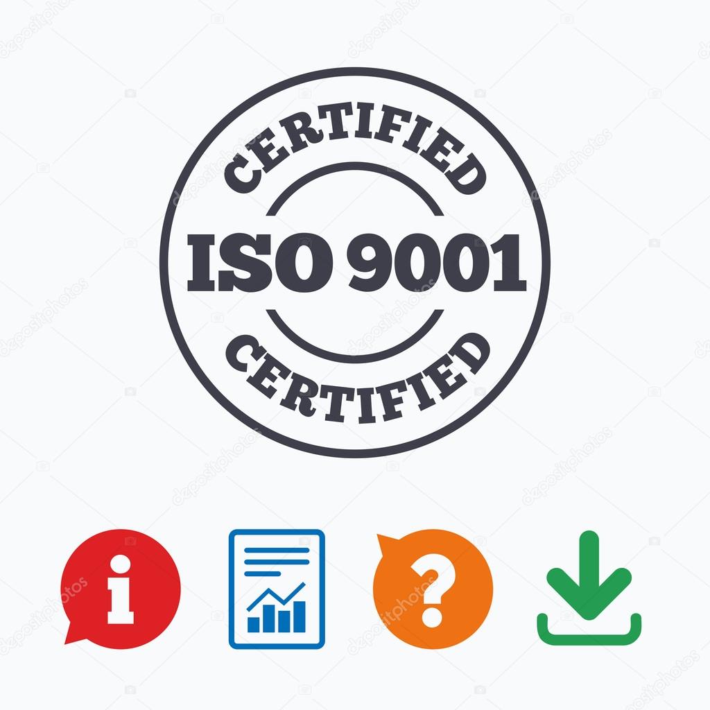 ISO 9001 certified sign.