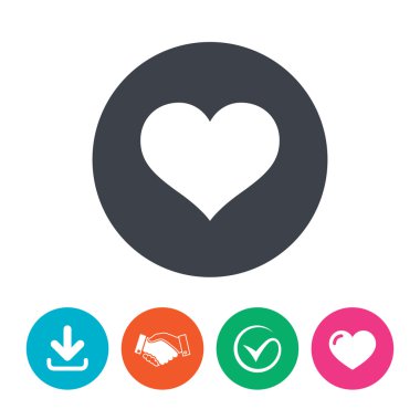 Aşk simgesi. Kalp işareti simgesi.