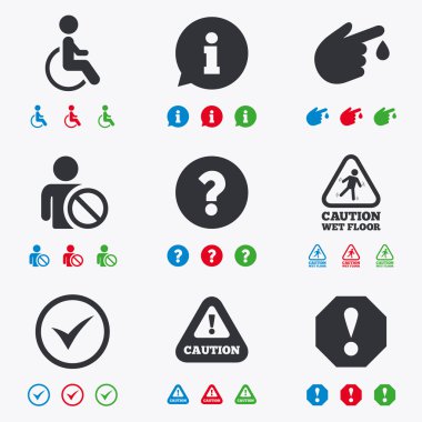 Dikkat tebliğ kutsal kişilerin resmi. Bilgi işaretleri.