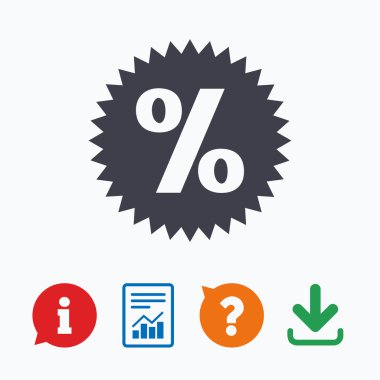 indirim yüzde işareti simgesi. yıldız sembolü.