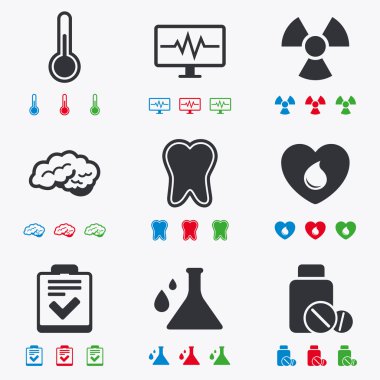 Tıp, Tıp Sağlık ve tanı simgeler.