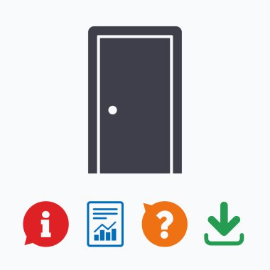 kapı işareti simgesi. girin veya sembol çıkın.