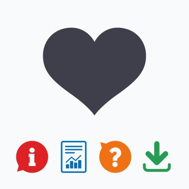 Aşk simgesi. Kalp işareti simgesi.