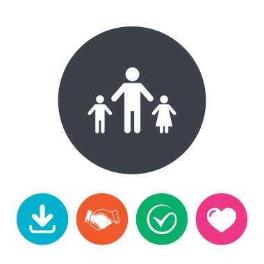 İki çocuklu tek ebeveynli aile