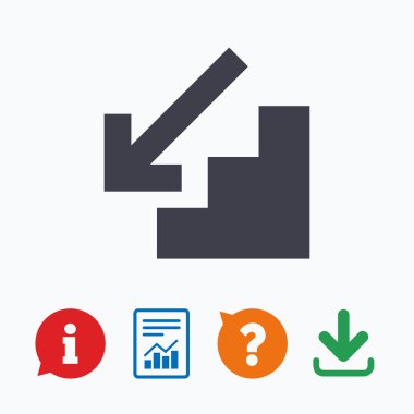 Alt katta simgesi. Ok işareti.