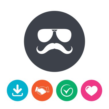 Bıyık ve gözlük işareti