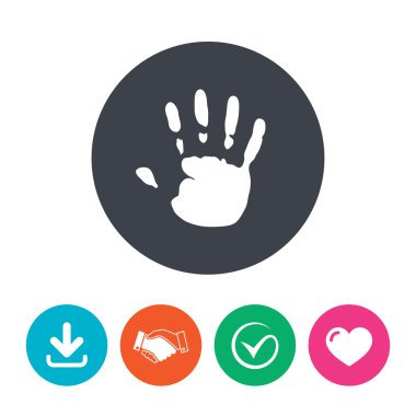 el baskı işareti simgesi.