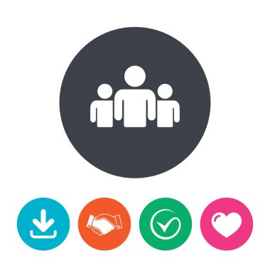 Grup insanlar işareti simgesi. sembol payı.