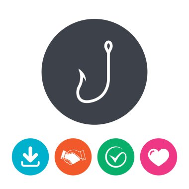 Balıkçılık kanca işareti simgesi.