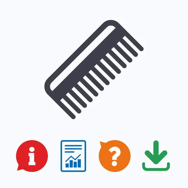 Comb hair sign icon. Barber symbol. — Stock Vector