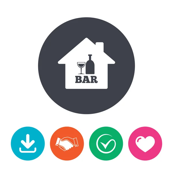 Bar eller Pub tecken ikon. — Stock vektor