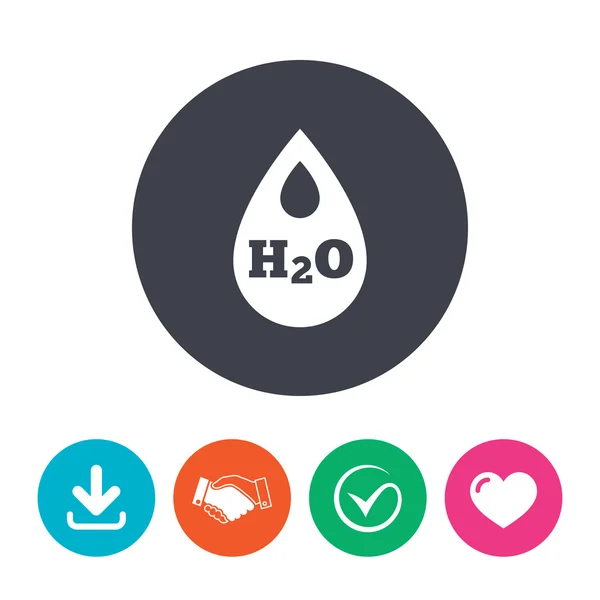 H2O Water drop sign icon. Tear symbol. — Stock Vector