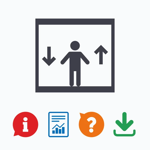 Lift pictogram. Persoon symbool — Stockvector