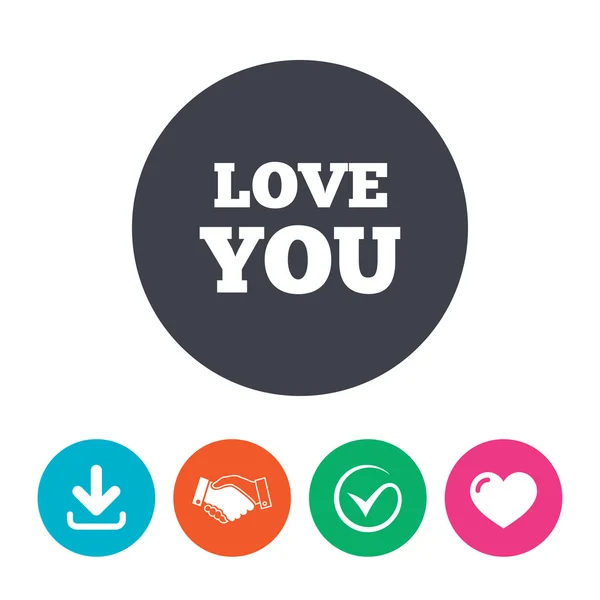 Love you sign icon. Символ Дня Святого Валентина . — стоковый вектор