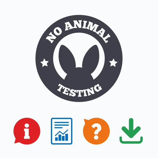 Keine Tierversuche Zeichen Symbol. nicht geprüftes Symbol — Stockvektor