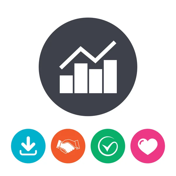 Gráfico ícone de sinal gráfico. Símbolo do diagrama . — Vetor de Stock