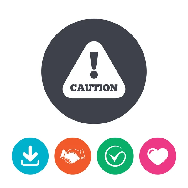 Attention caution sign icon. — Stock Vector