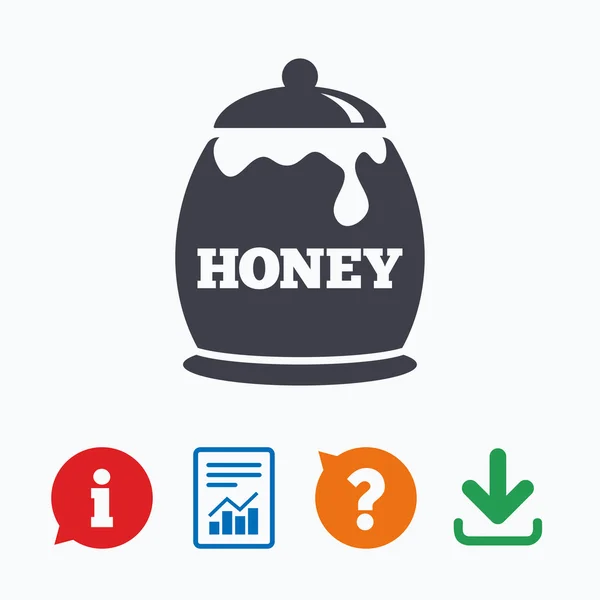 Honey pot jel ikon. — Stock Vector