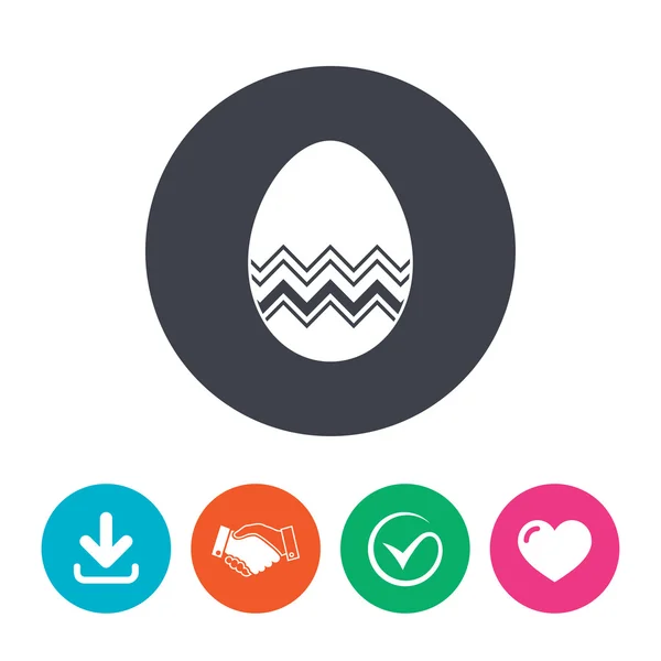 Easter egg sign icon. — Stock Vector