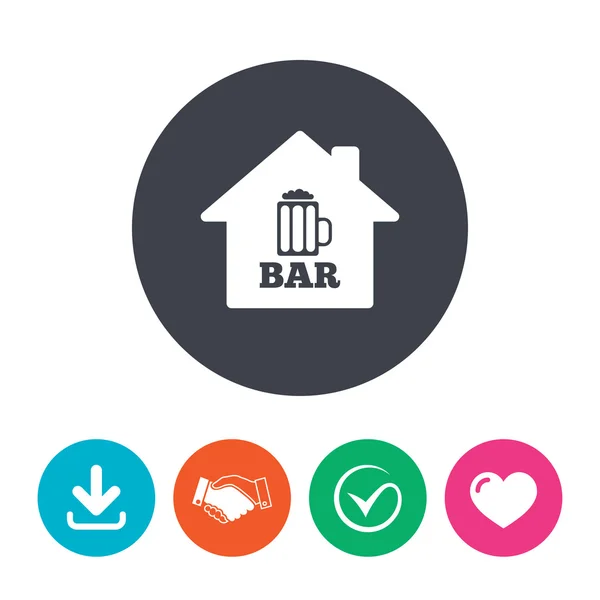 Bar nebo ikonu podepsat Pub. — Stockový vektor
