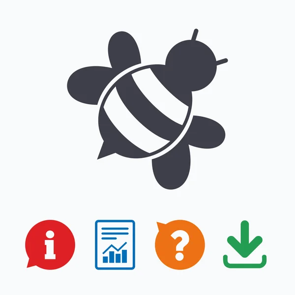 Bee sign icon. — Stock Vector