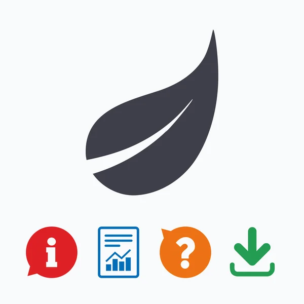 Leaf tecken ikonen. — Stock vektor