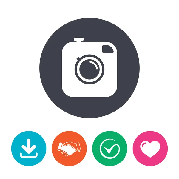 Hipster foto camera teken — Stockvector