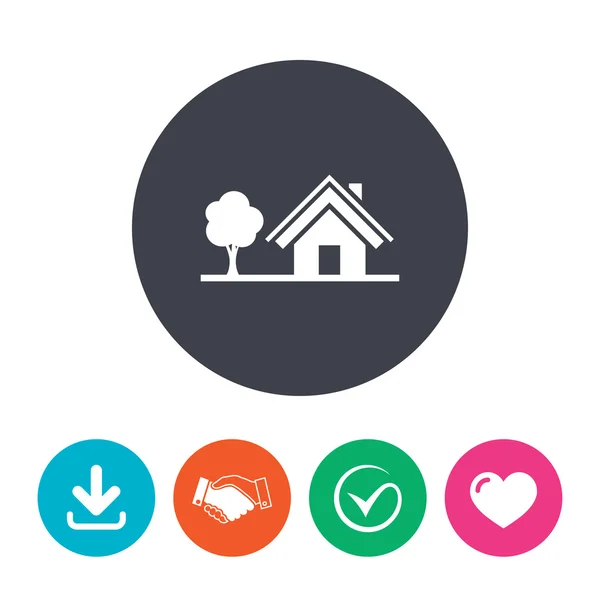 Huis teken pictogram. — Stockvector