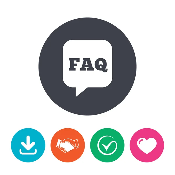 FAQ informatiebord — Stockvector