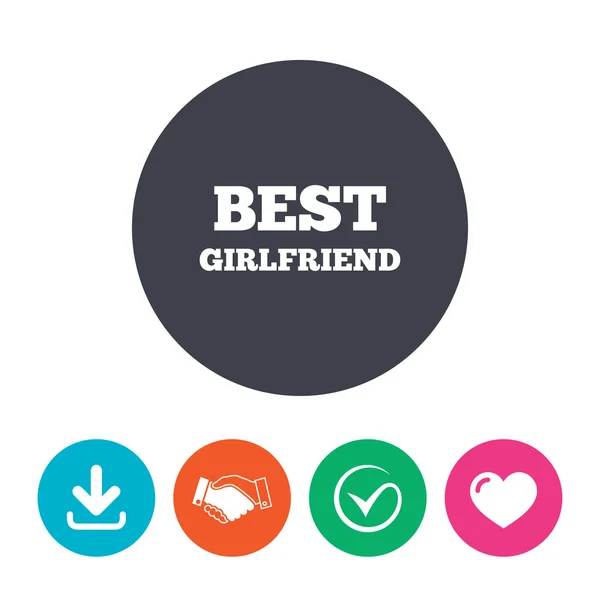 Best girlfriend sign icon. — Stock Vector