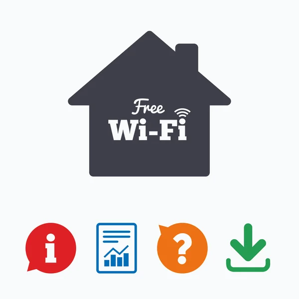 Σημάδι οικιακού δικτύου wifi. — Διανυσματικό Αρχείο