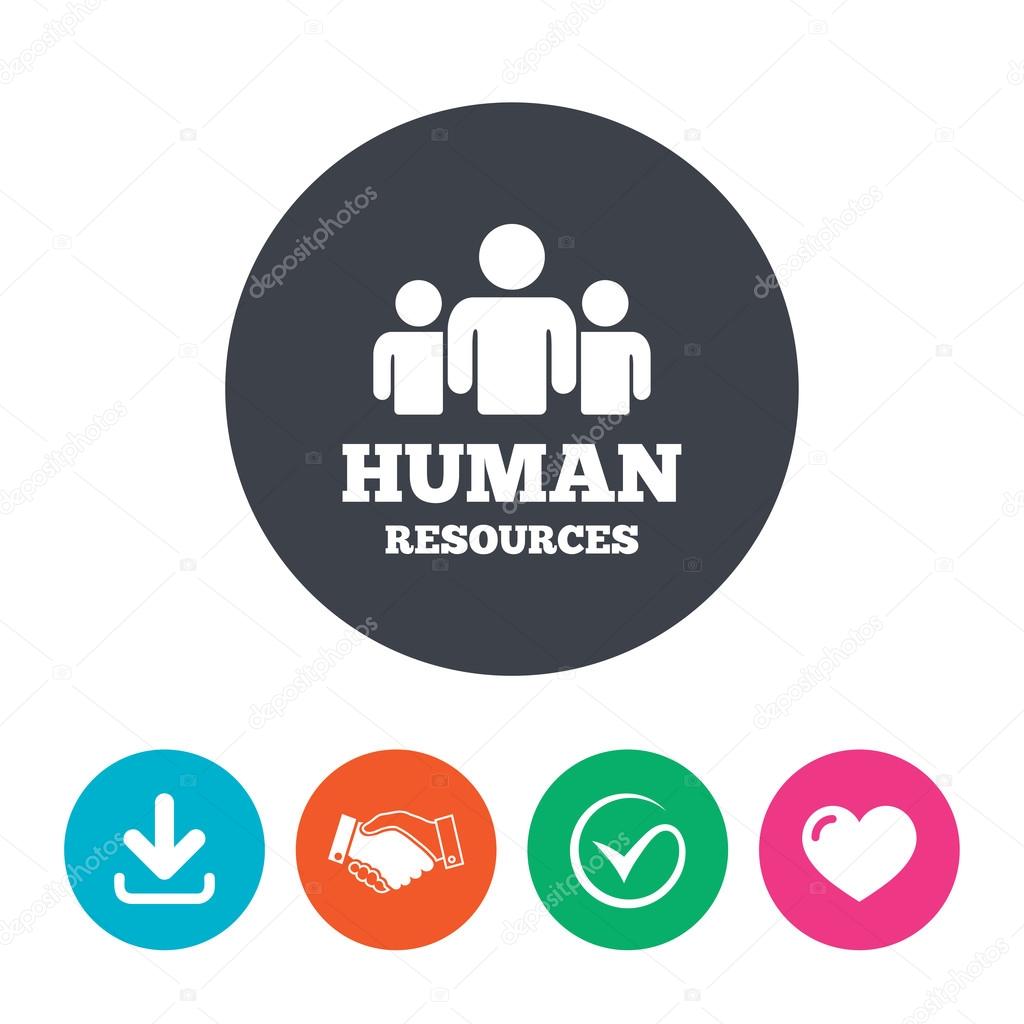 Human resources sign icon.