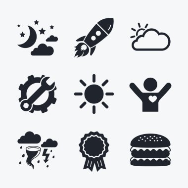 bulut ve güneş simgeler