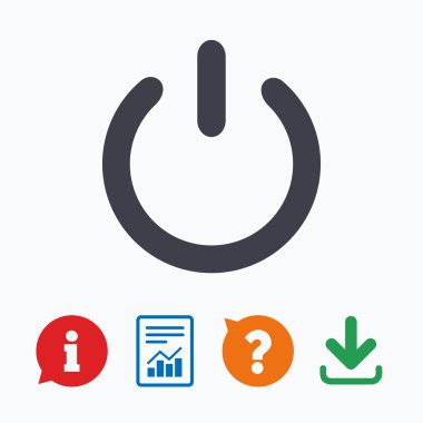 güç işareti simgesi. sembolü geçiş.