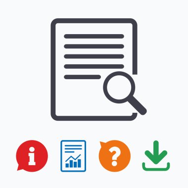 Dosya işareti simgesi içinde arama.