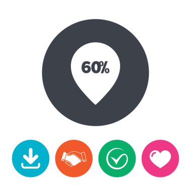 yüzde 60'ı Satılık işaretçi