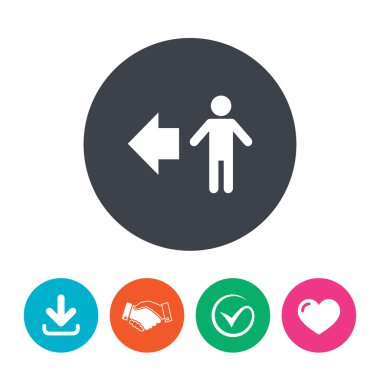 Yaya yol simgesi. İnsan yolu.